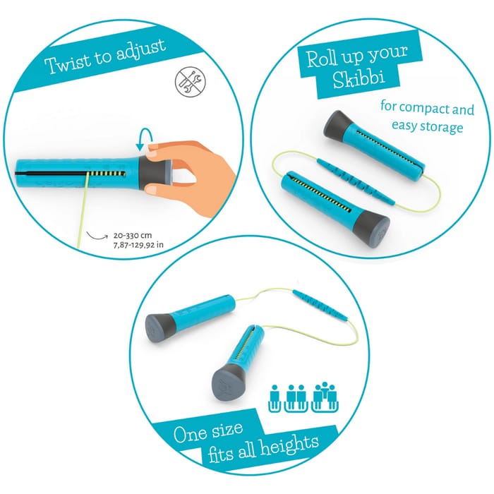 Skibbi Adjustable Length Jump Rope - Mint
