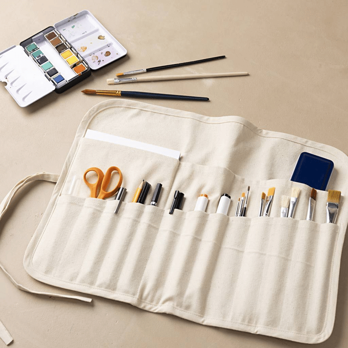 Decorate Your Own Roll-Up Art Supplies Organiser