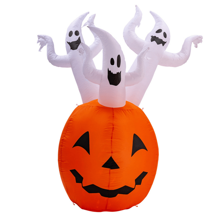 Inflatable Light-Up Halloween Pumpkin, 180 cm