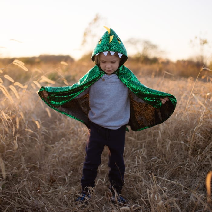 Dragon Cape - Green/Yellow, 2-3 yrs