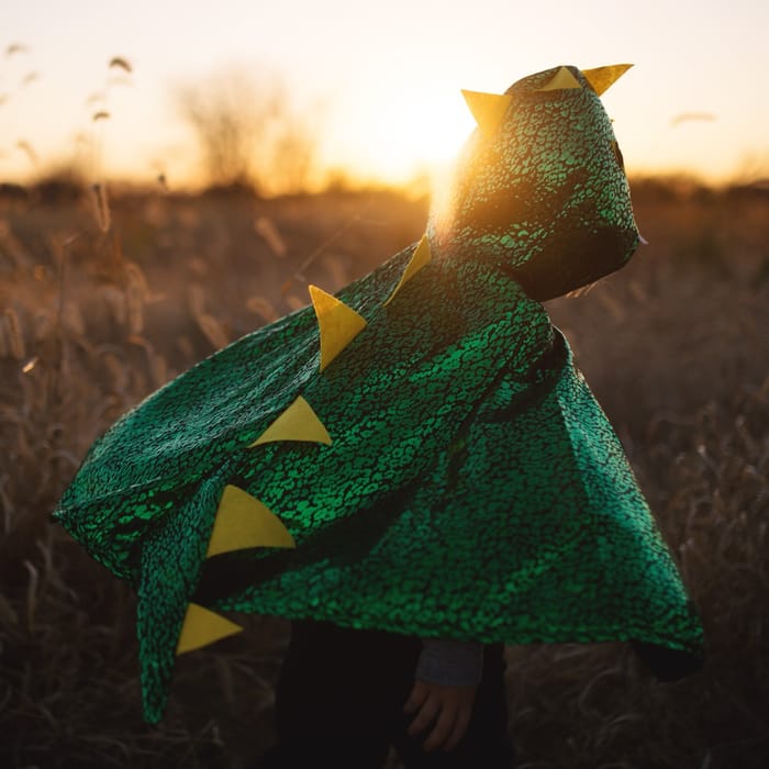 Dragon Cape - Green/Yellow, 2-3 yrs
