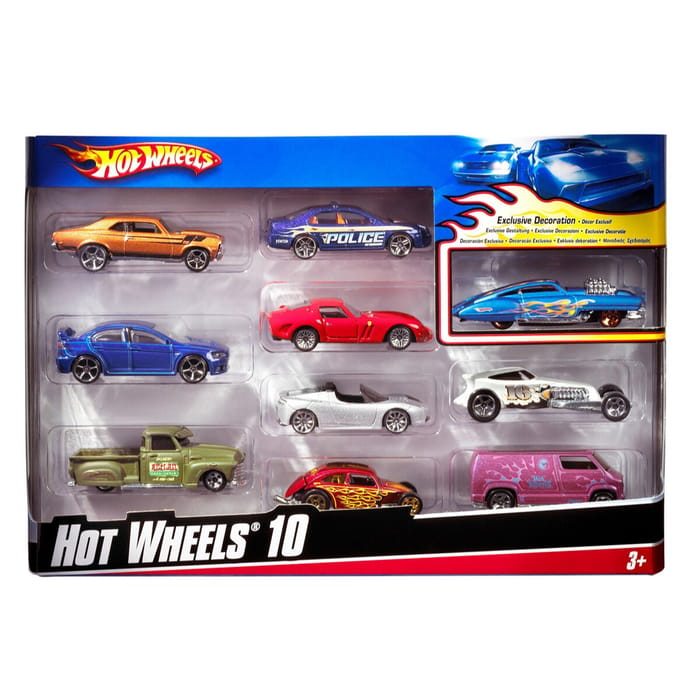 Hot Wheels Cars (Assorted) - Pack of 10