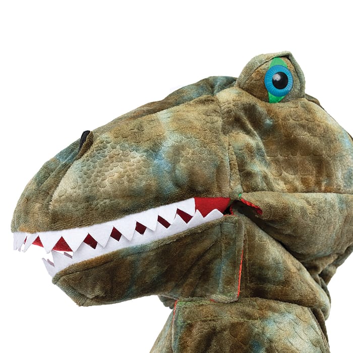 T-Rex Cape with Claws - Green, 4-6 yrs