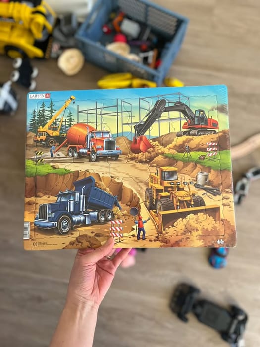 Larsen Puzzle - Construction Vehicles, 30 pcs