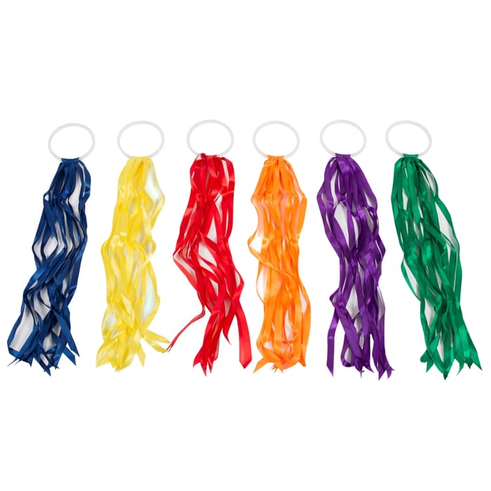 Gymnastics/Dance Ribbon Rings, 6 pcs