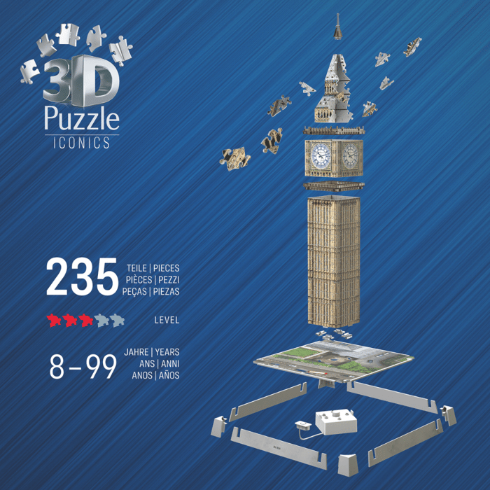 3D LED Puzzle with 216 pcs - Big Ben