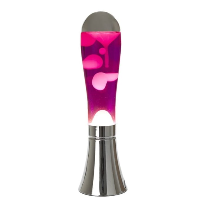 Lava Lamp - Silver/Pink