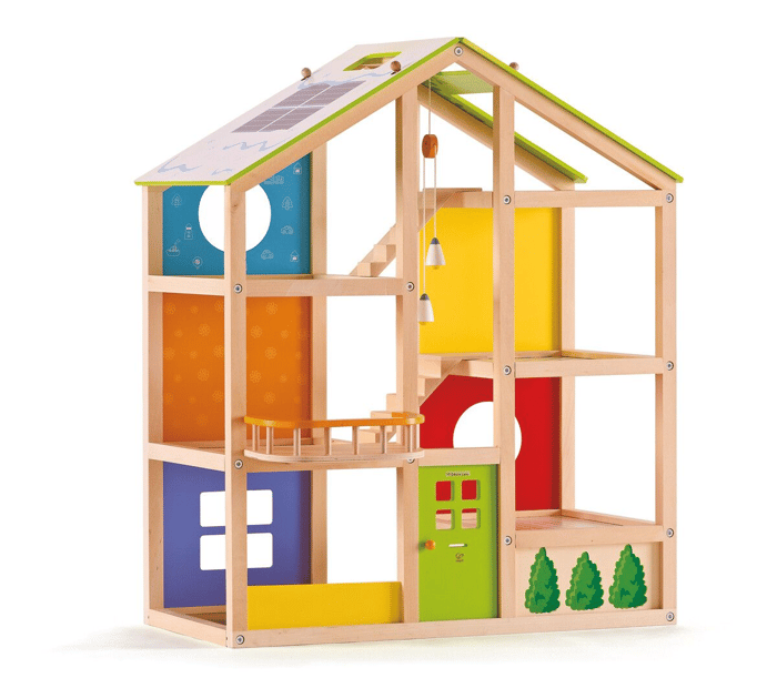 Dollhouse incl. Furniture for 4 Rooms