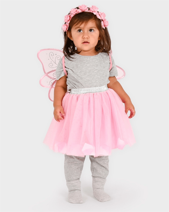 Skirt & Wings - Pink, Size 2-4 Years
