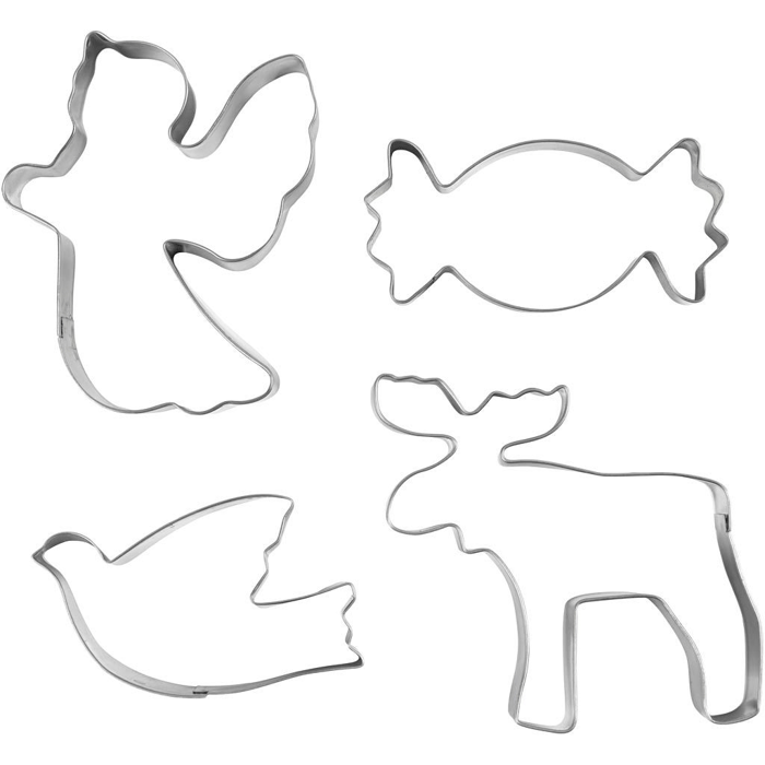 Clay/Cookie Cutters - Christmas, 4 pcs