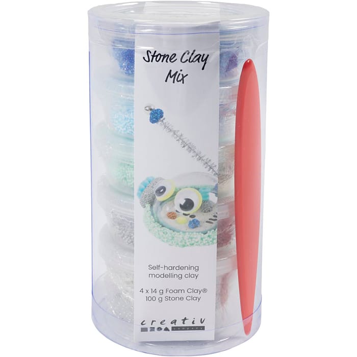 Stone Clay & Foam Clay Mix - Cool Colours