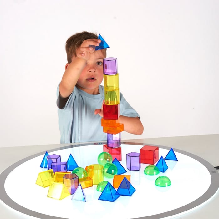 Translucent Geometric Shapes, 36 pcs