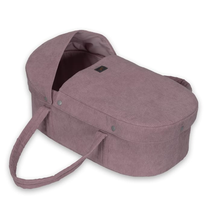 Doll Carry Cot w. Bedding - Lavender, 42 cm