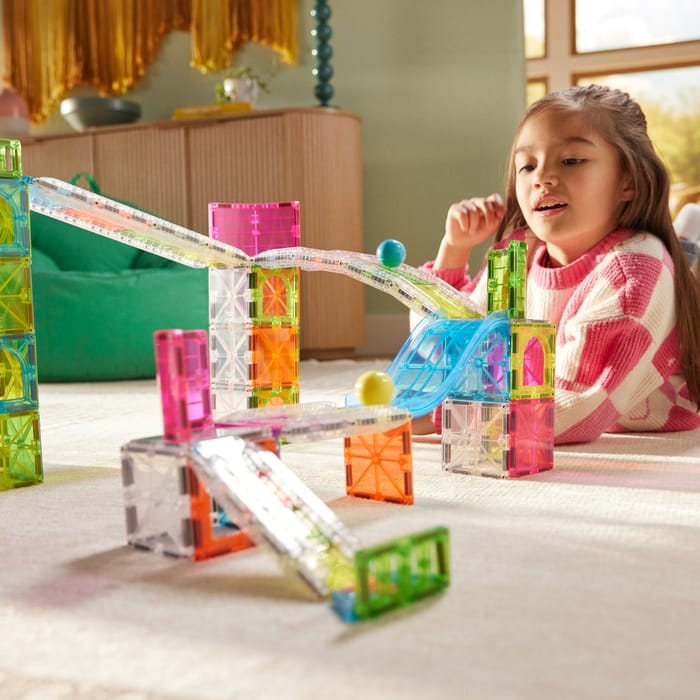 Magna-Tiles | Rail Racers Max Marble Run, 80 pcs