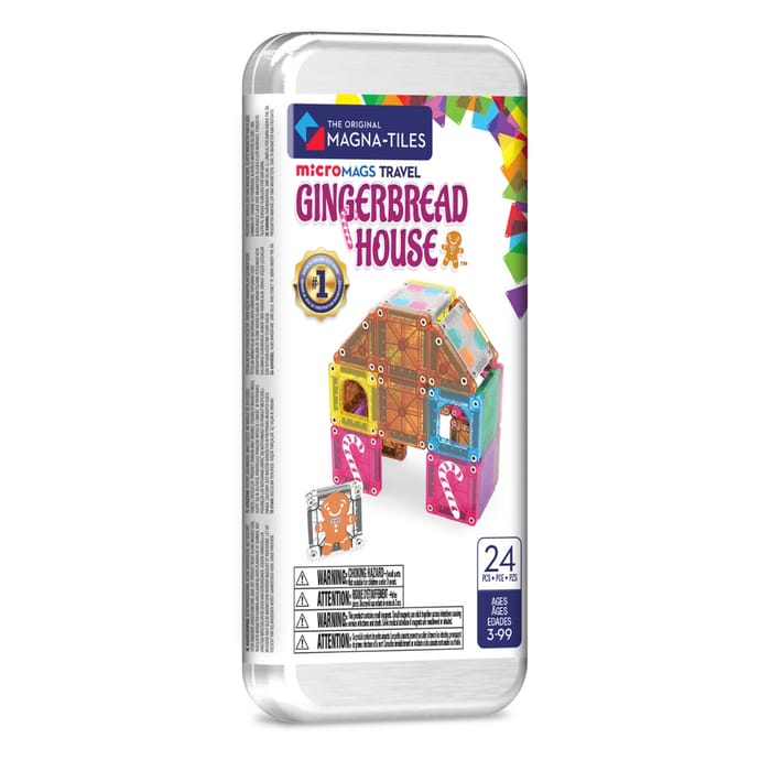 Magna-Tiles | microMAGS Gingerbread House, 24 pcs