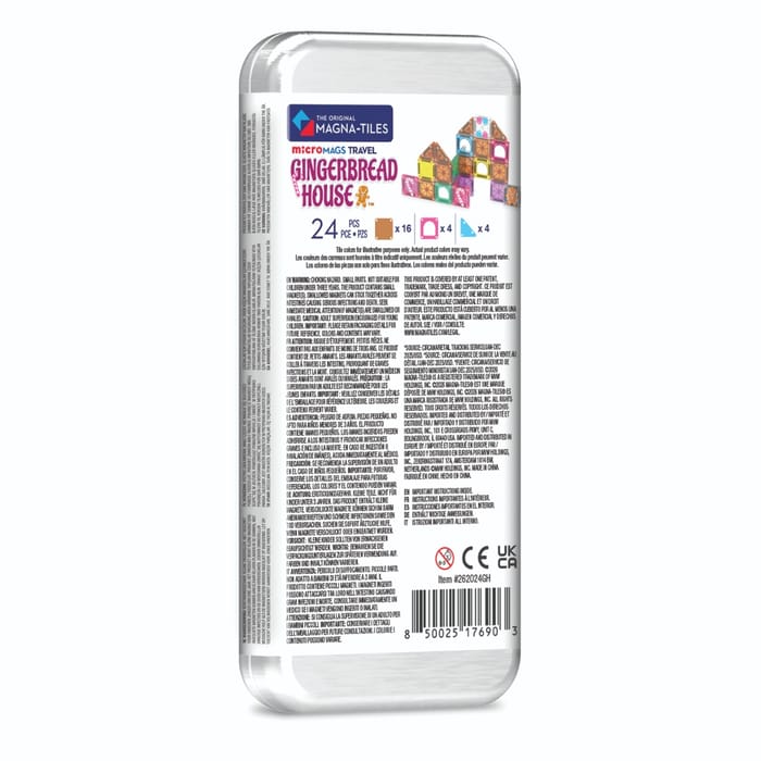 Magna-Tiles | microMAGS Gingerbread House, 24 pcs