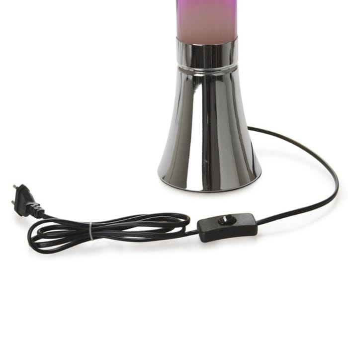 Lava Lamp - Silver/Pink