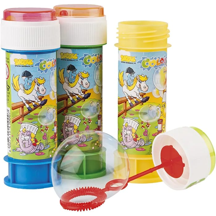 Bubble Solution 60 ml and Wand (assorted colours)