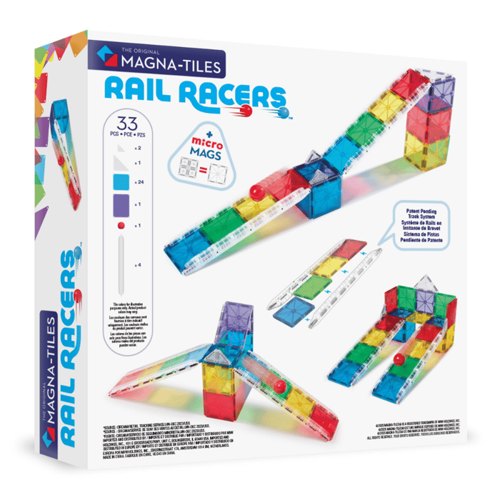 Magna-Tiles | Rail Racers Marble Run, 33 pcs