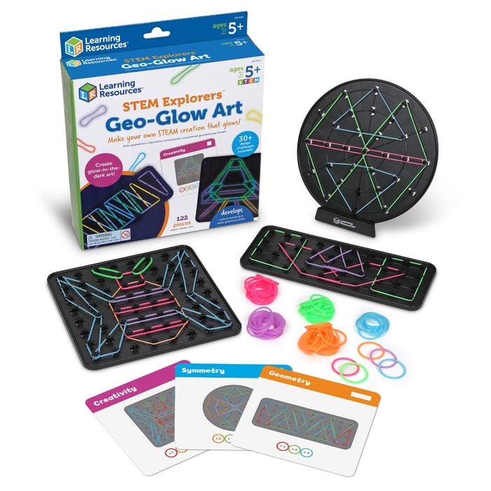 Geo-Glow Art - Geoboard Rubber Band Shapes