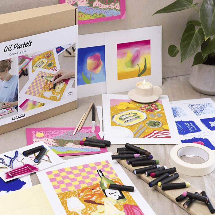 Oil Pastel Art Kit - Learn & Create