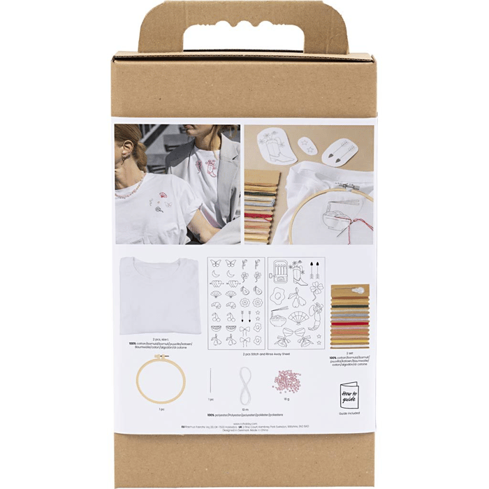 DIY Embroidery Kit - T-Shirts, 2 pcs