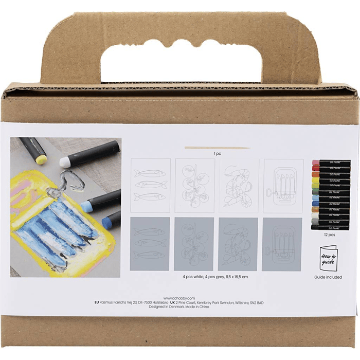 Oil Pastel Kit - Art Cards, 8 pcs