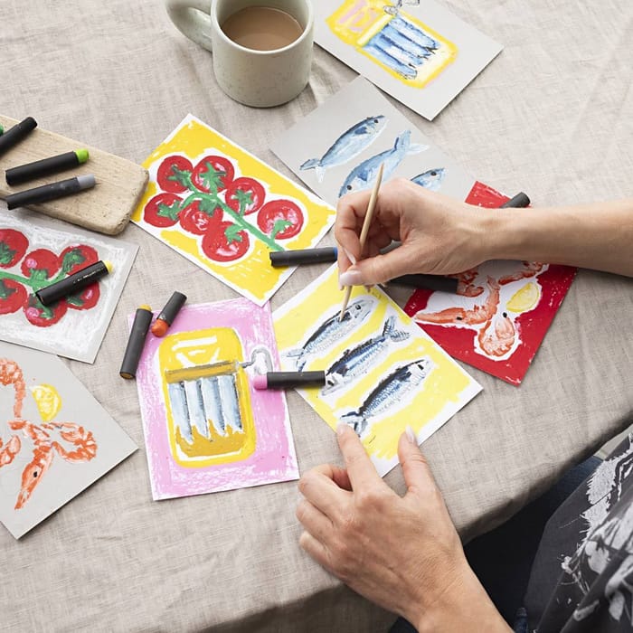 Oil Pastel Kit - Art Cards, 8 pcs