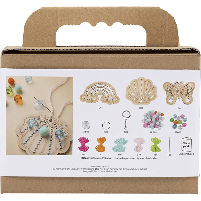 Wooden Lacing Shapes - Keychain & Hanging Ornament