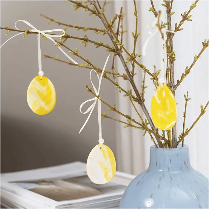DIY Easter Craft - Marbled Easter Eggs, 3 pcs
