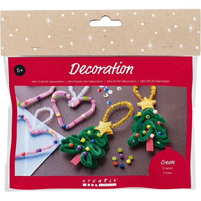 DIY Christmas Craft - Hearts and Christmas Trees