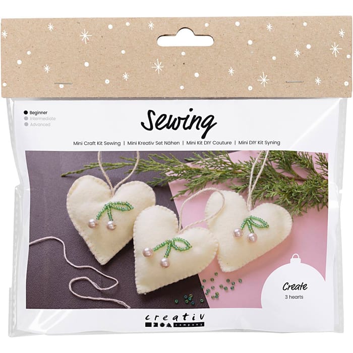 DIY Christmas Craft - Felt Christmas Hearts