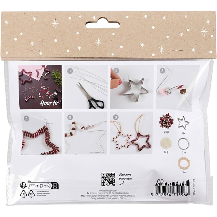 DIY Christmas Craft - Stars with Beads & Sequins
