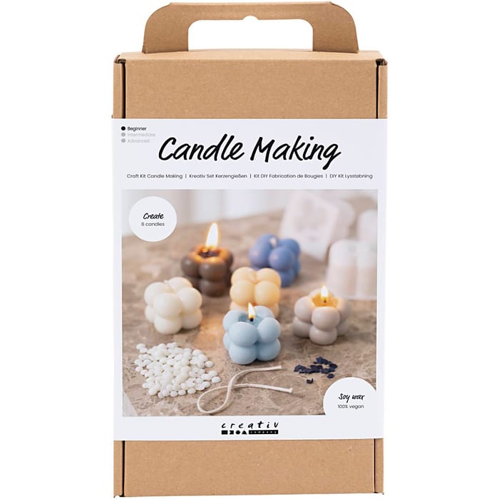 DIY Candles - Soy Bubble Candles, 6 pcs