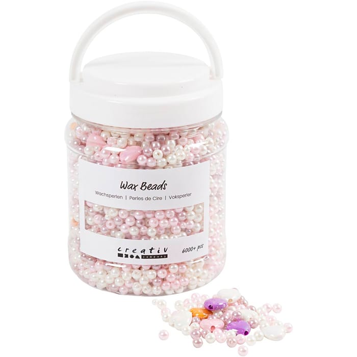 Bucket of Wax Beads - Pastel colours, 6,000+ pcs