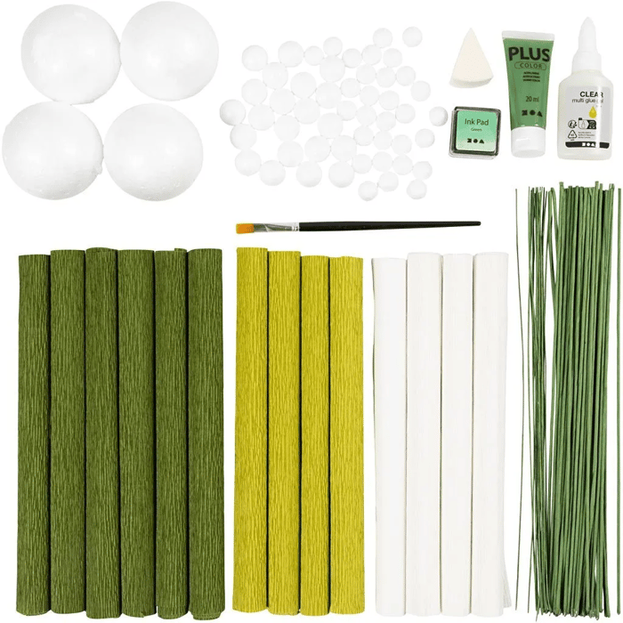 Crepe Paper - DIY Green Spring Bouquet