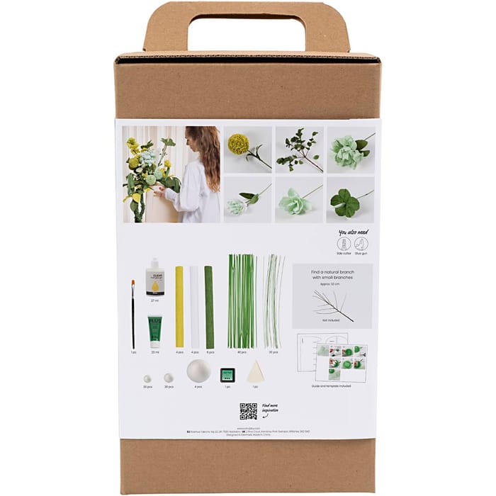 Crepe Paper - DIY Green Spring Bouquet