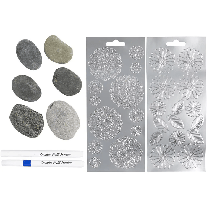 DIY Wabi-Sabi Rock Painting Kit with Stencils
