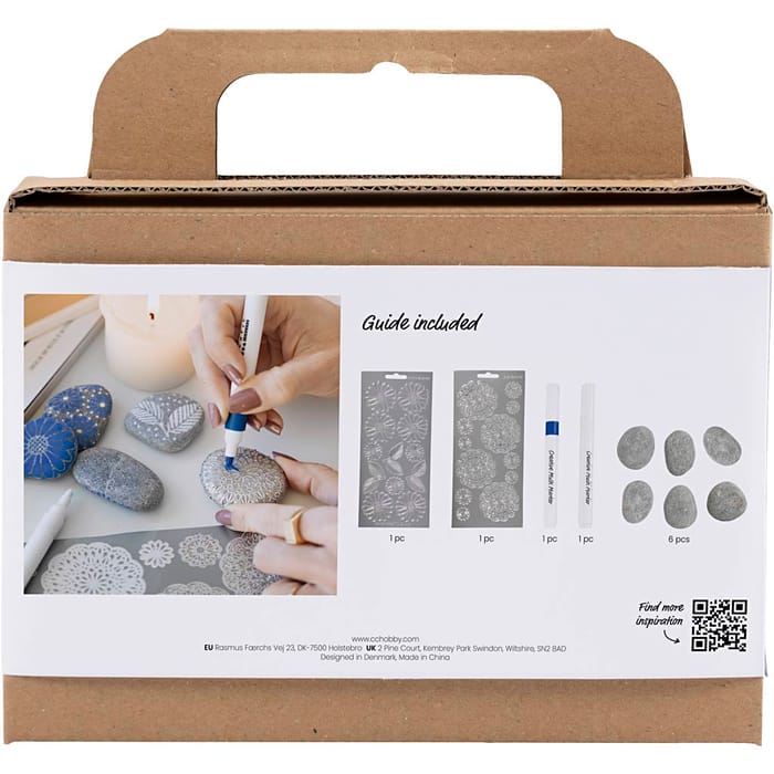 DIY Wabi-Sabi Rock Painting Kit with Stencils