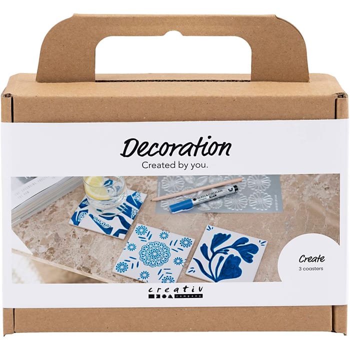 Decorate Ceramic Coasters, 3 pcs