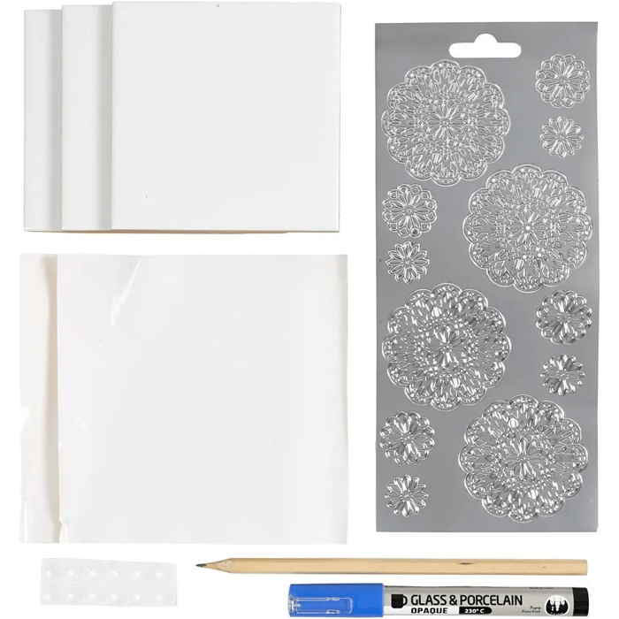 Decorate Ceramic Coasters, 3 pcs