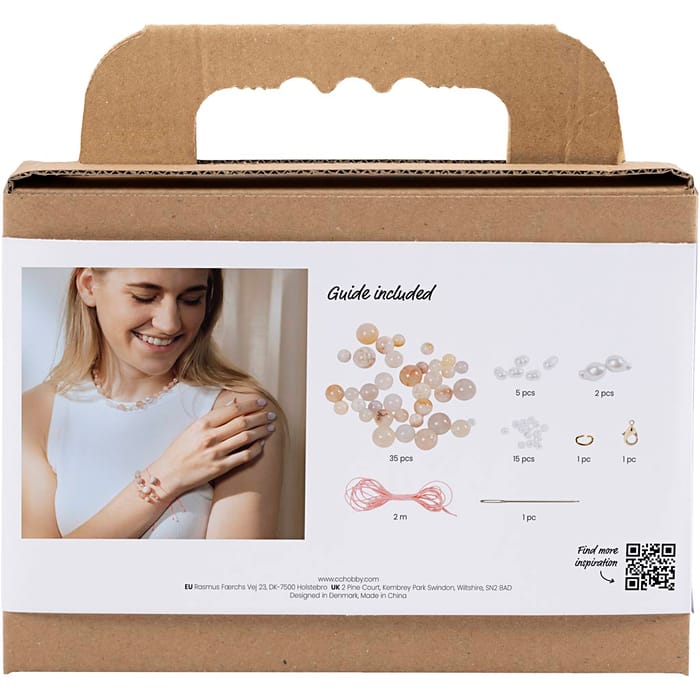 Jewelry Kit - Natural Agate Necklace & Bracelets