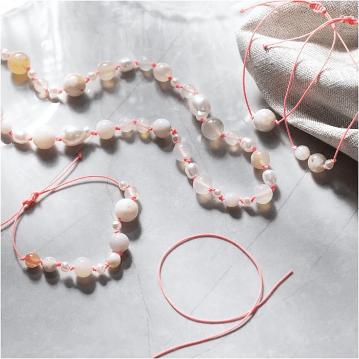 Jewelry Kit - Natural Agate Necklace & Bracelets