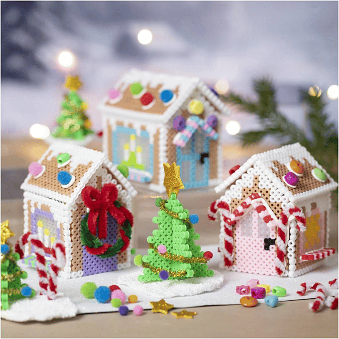 DIY Fuse Bead Gingerbread Houses