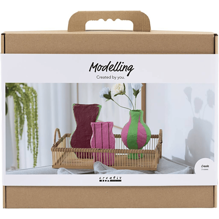 Paper Pulp Sculpting Kit - Vases, 3 pcs