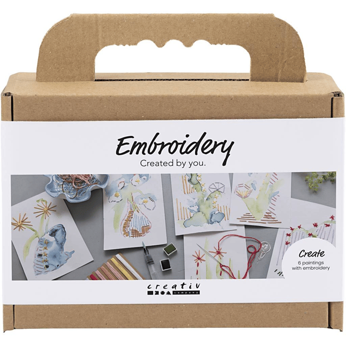 DIY Embroidery & Painting Kit - Cards, 6 pcs