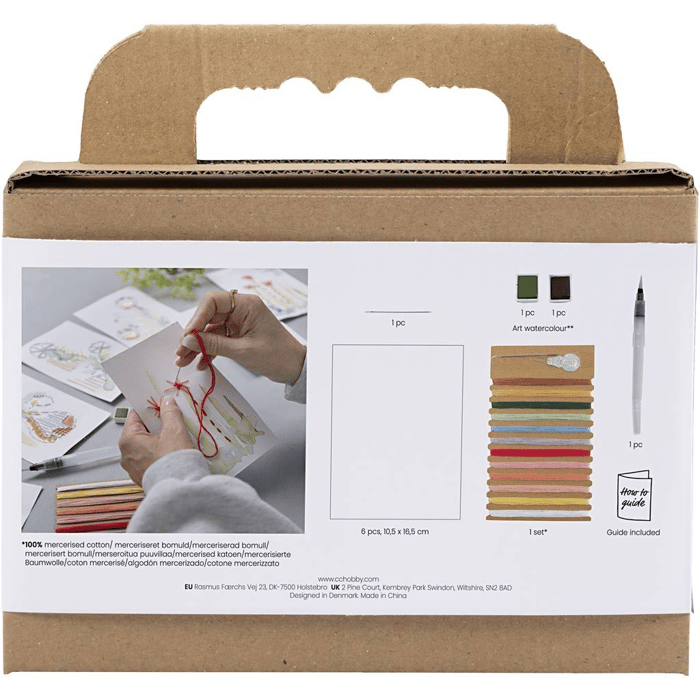 DIY Embroidery & Painting Kit - Cards, 6 pcs