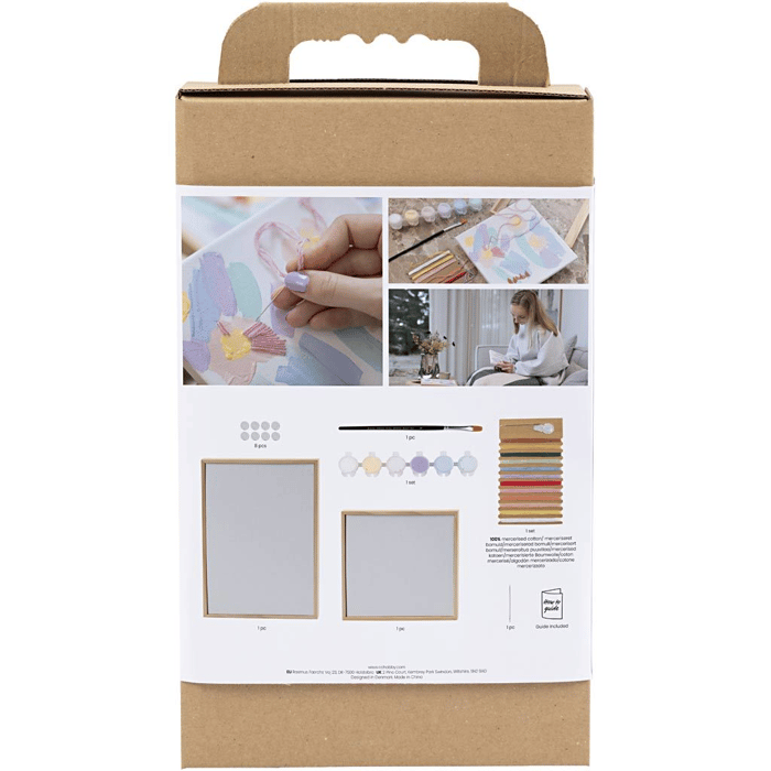 DIY Embroidery & Painting Kit - Canvases, 2 pcs