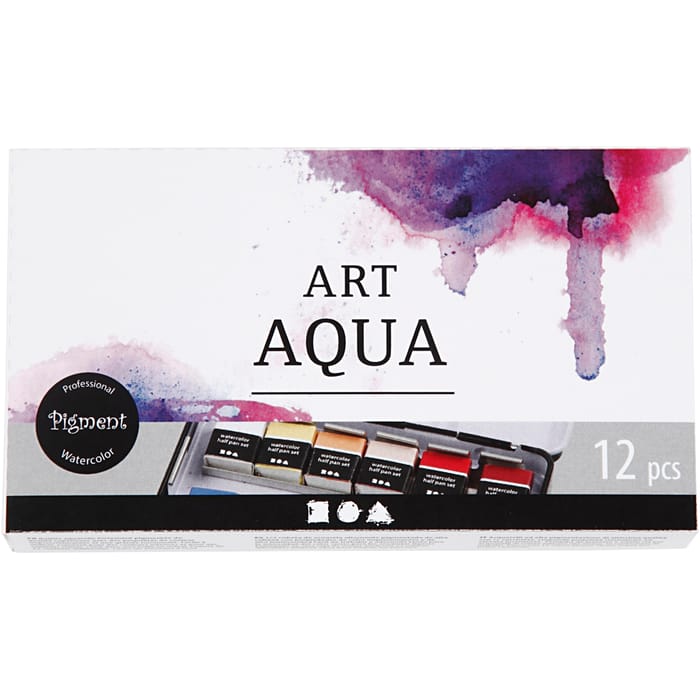 Art Aqua Watercolour Set - Basic, 12 Colours