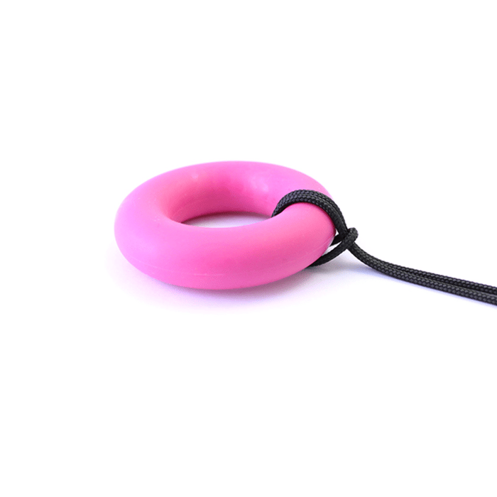 Chew Necklace, Ring - Firm, Dark Grey